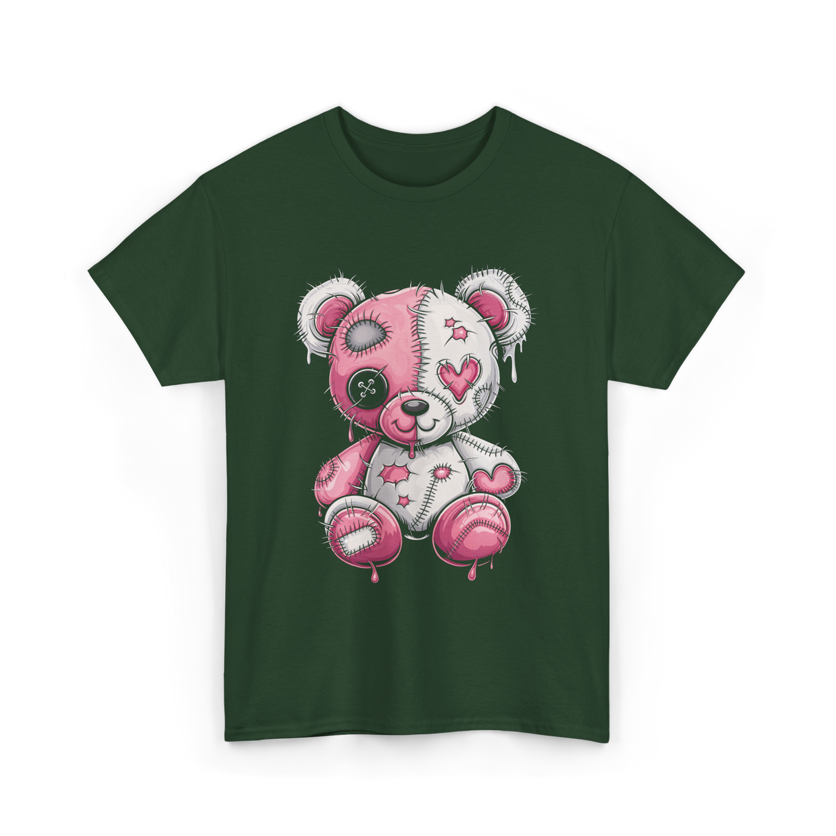 Cute Bear Plush Plushie T-Shirt - Forest Green