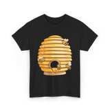 Cute Beehive Bees Honey Bee T-Shirt - Black