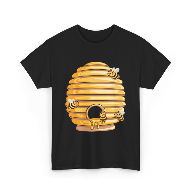 Cute Beehive Bees Honey Bee T-Shirt - Black