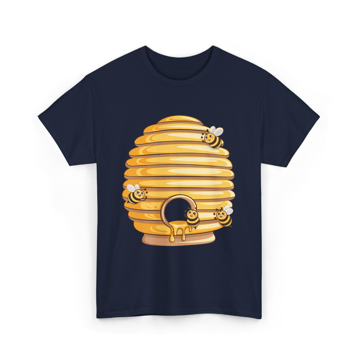 Cute Beehive Bees Honey Bee T-Shirt - Navy