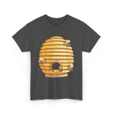 Cute Beehive Bees Honey Bee T-Shirt - Dark Heather