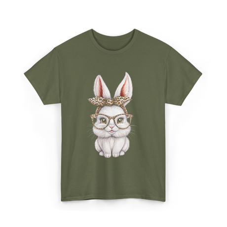 Cute Bunny Rabbit Easter Bunny T-Shirt - Military Green