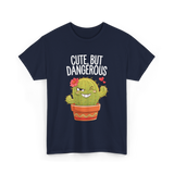 Cute But Dangerous Cactus T-Shirt - Navy