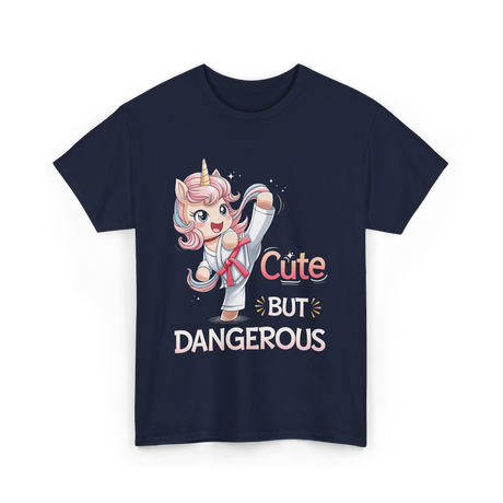 Cute But Dangerous Karate Unicorn T-Shirt - Navy