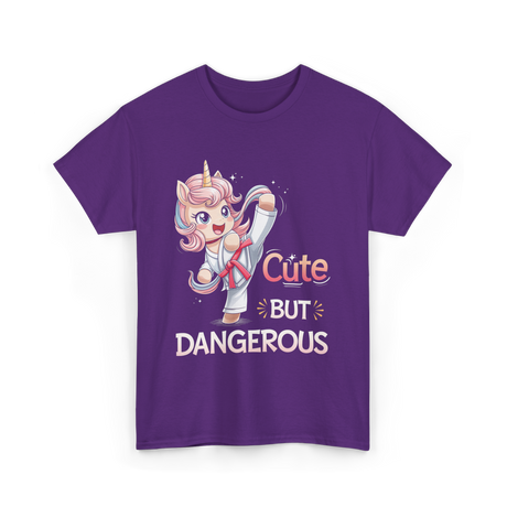 Cute But Dangerous Karate Unicorn T-Shirt - Purple