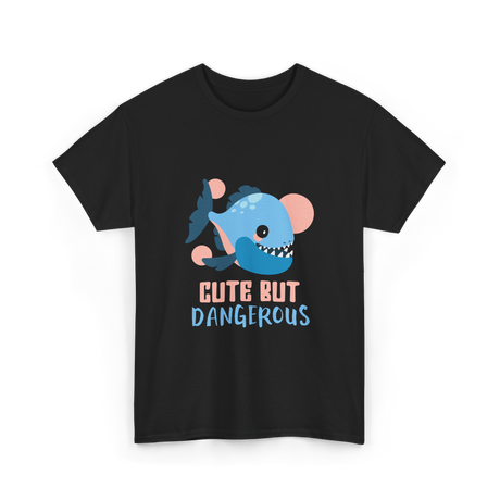 Cute But Dangerous Piranha Fish T-Shirt - Black