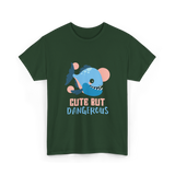 Cute But Dangerous Piranha Fish T-Shirt - Forest Green