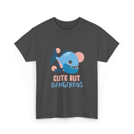 Cute But Dangerous Piranha Fish T-Shirt - Dark Heather