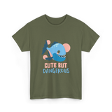 Cute But Dangerous Piranha Fish T-Shirt - Military Green