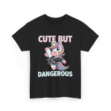 Cute But Dangerous Unicorn Karate T-Shirt - Black