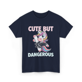 Cute But Dangerous Unicorn Karate T-Shirt - Navy