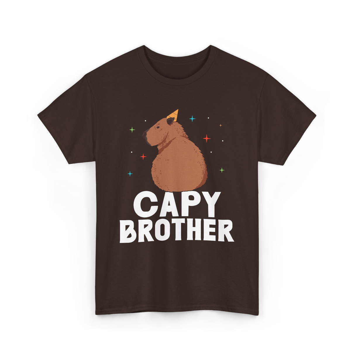 Cute Capybara Animal Capybaras T-Shirt - Dark Chocolate