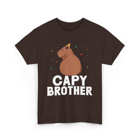 Cute Capybara Animal Capybaras T-Shirt - Dark Chocolate