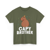 Cute Capybara Animal Capybaras T-Shirt - Military Green