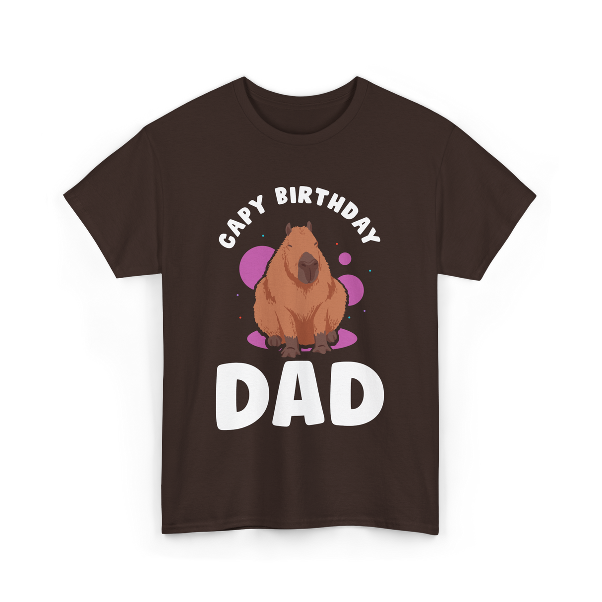 Cute Capybara Animal Capybaras T-Shirt - Dark Chocolate