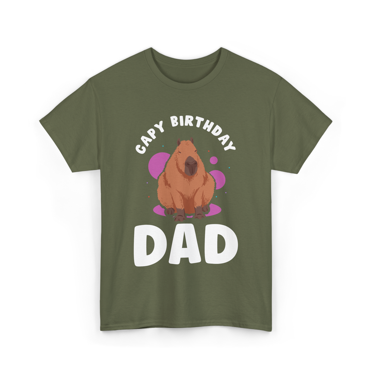 Cute Capybara Animal Capybaras T-Shirt - Military Green