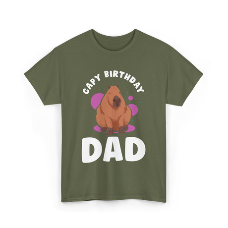 Cute Capybara Animal Capybaras T-Shirt - Military Green