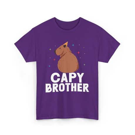 Cute Capybara Animal Capybaras T-Shirt - Purple