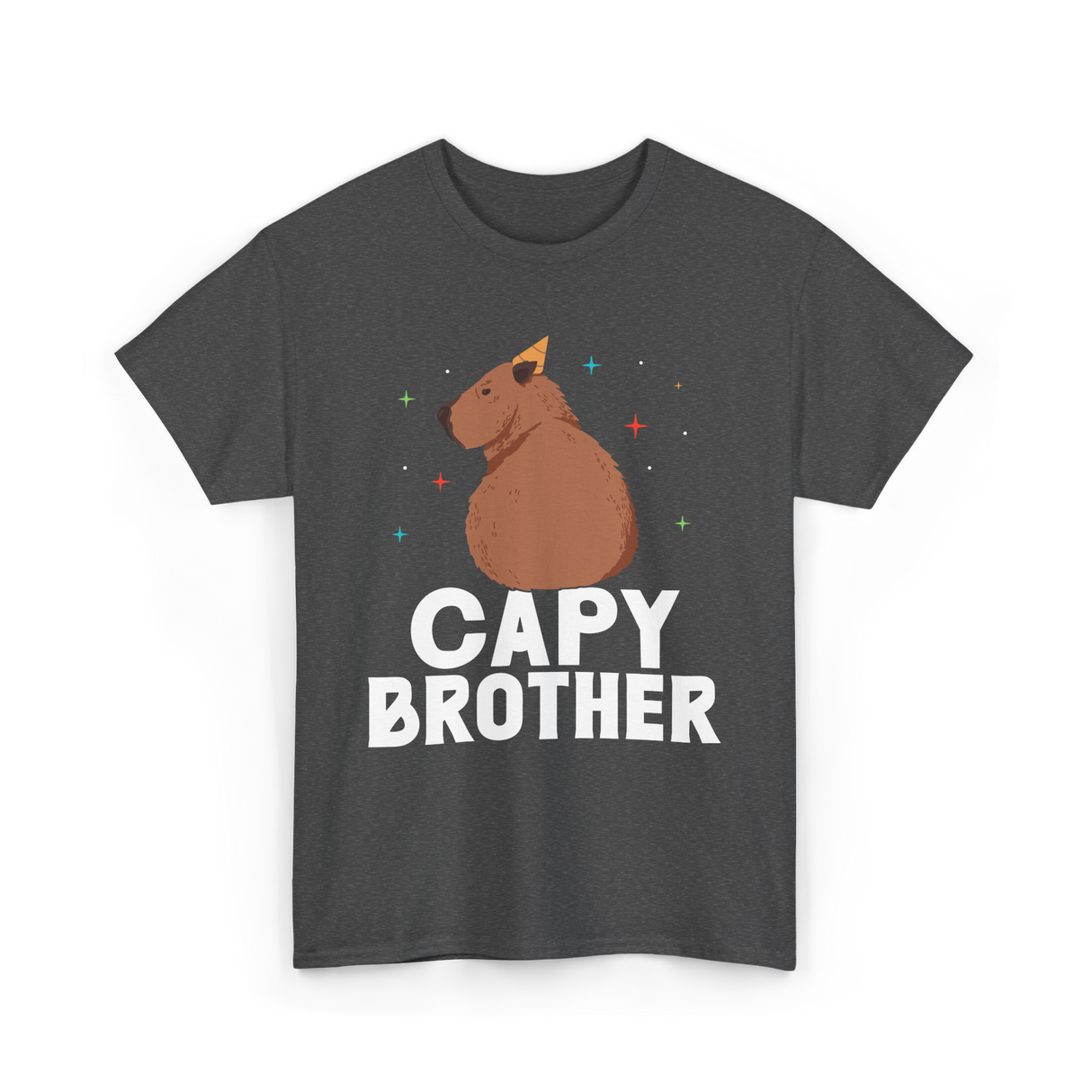 Cute Capybara Animal Capybaras T-Shirt - Dark Heather