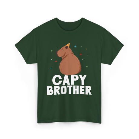 Cute Capybara Animal Capybaras T-Shirt - Forest Green