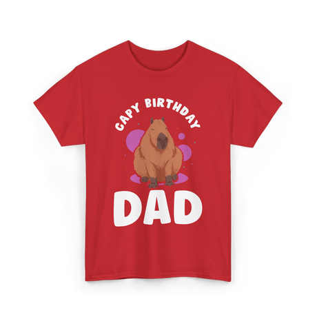 Cute Capybara Animal Capybaras T-Shirt - Red