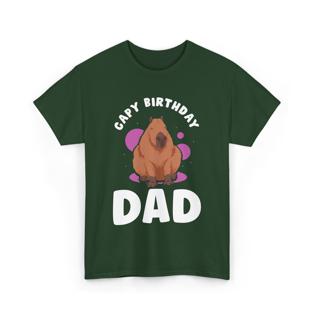 Cute Capybara Animal Capybaras T-Shirt - Forest Green