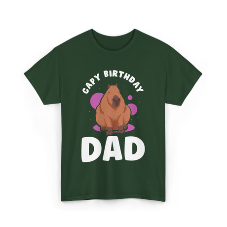 Cute Capybara Animal Capybaras T-Shirt - Forest Green