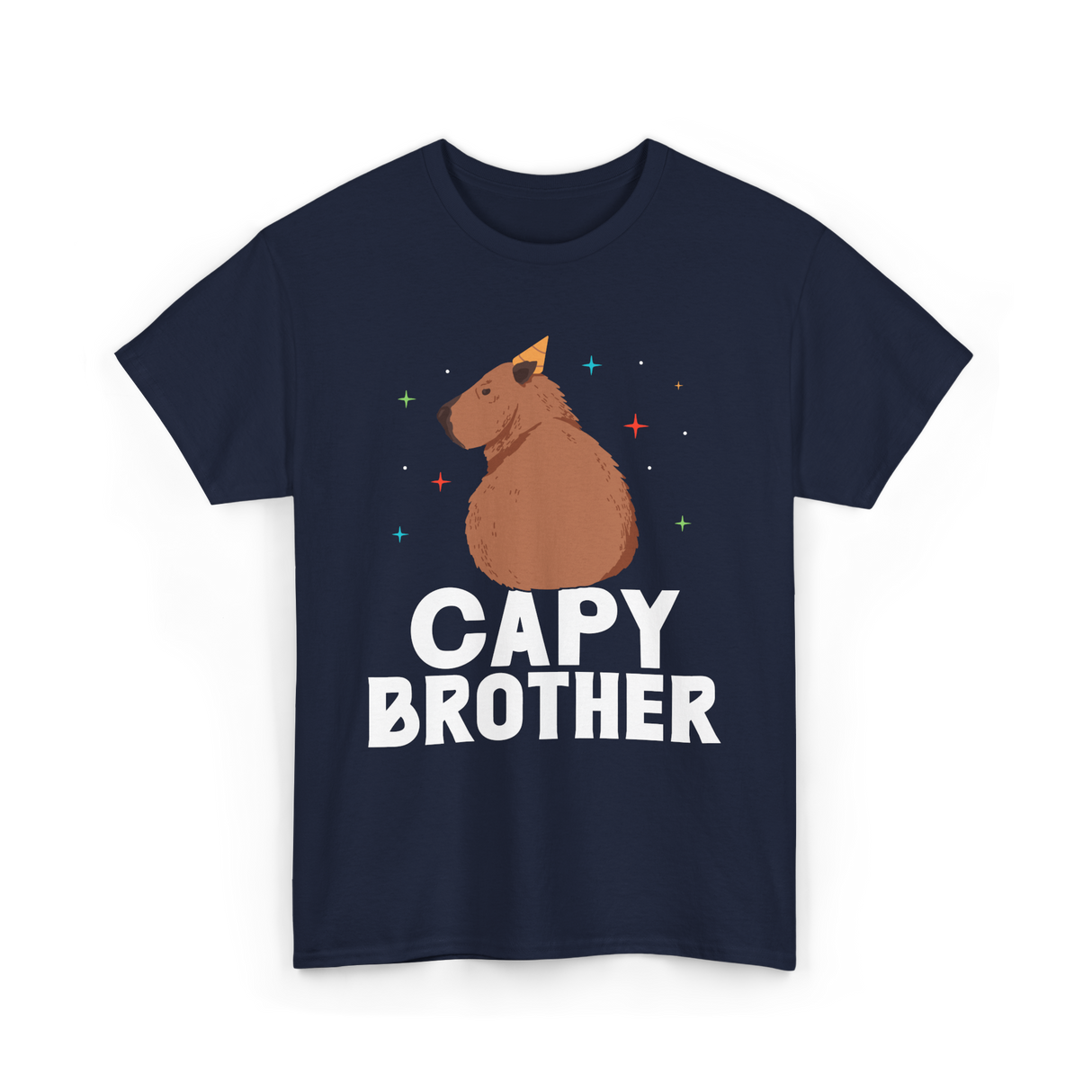 Cute Capybara Animal Capybaras T-Shirt - Navy