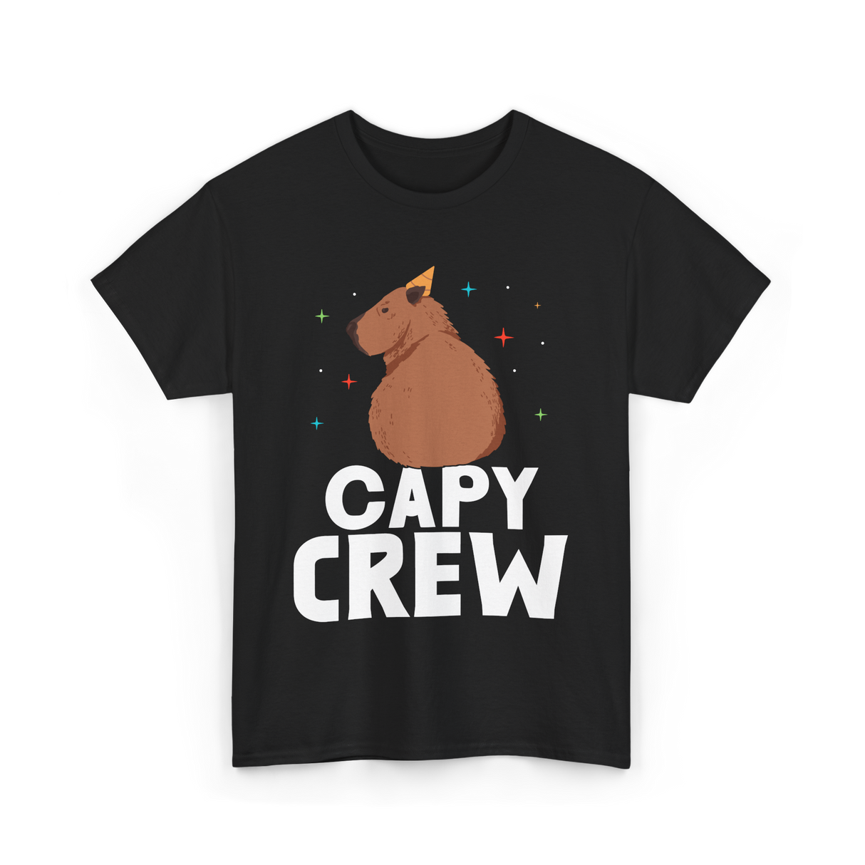 Cute Capybara Capybaras Animal T-Shirt - Black