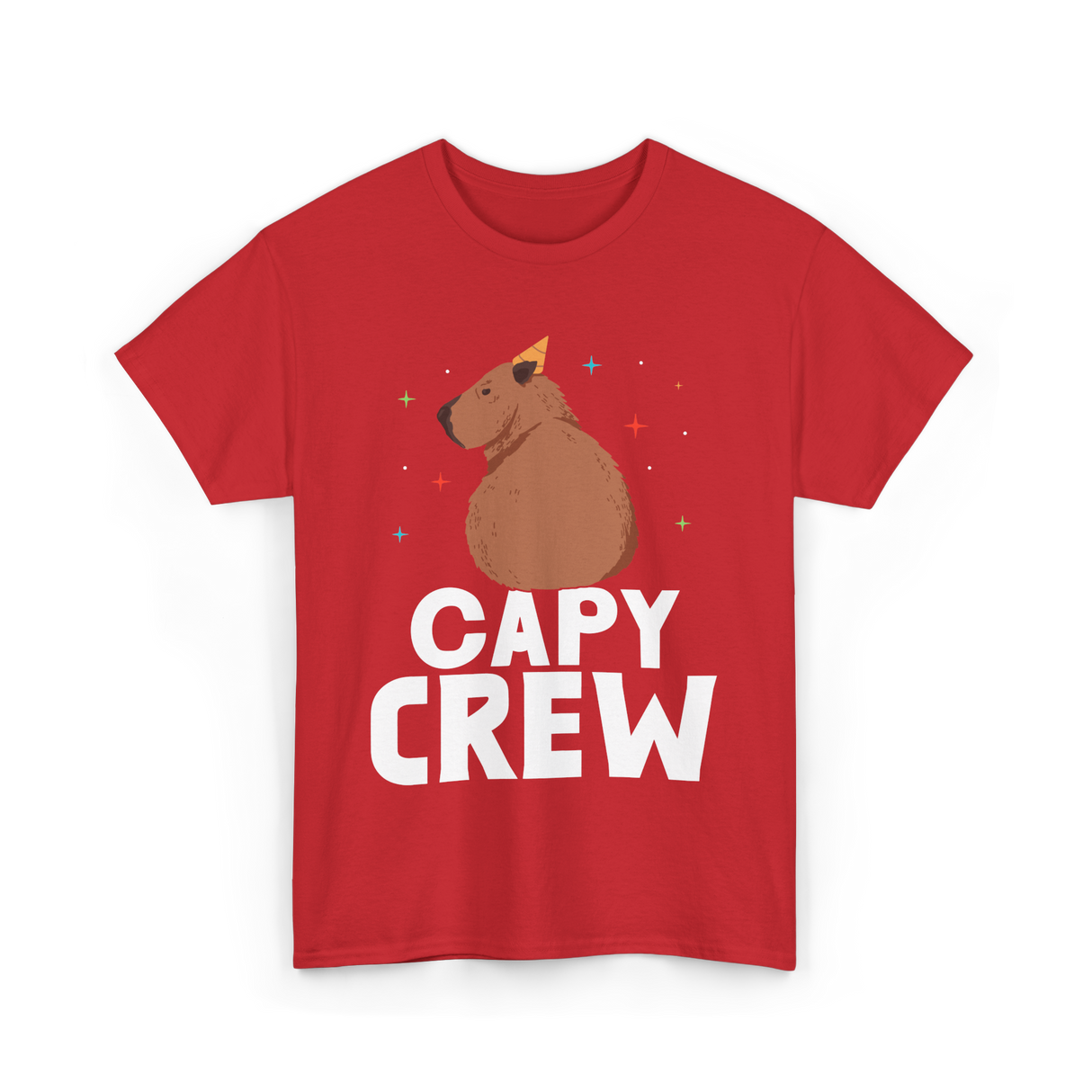 Cute Capybara Capybaras Animal T-Shirt - Red