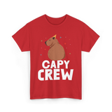 Cute Capybara Capybaras Animal T-Shirt - Red