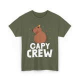 Cute Capybara Capybaras Animal T-Shirt - Military Green