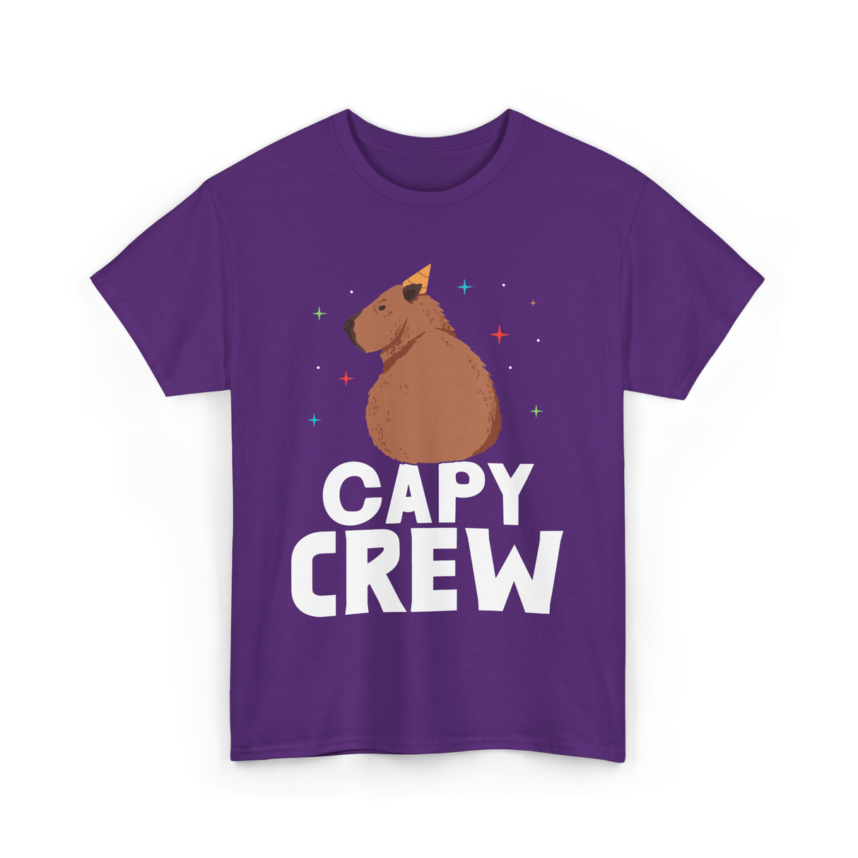 Cute Capybara Capybaras Animal T-Shirt - Purple