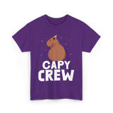 Cute Capybara Capybaras Animal T-Shirt - Purple