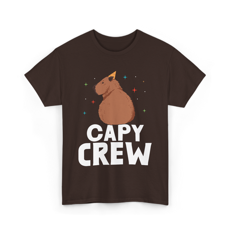 Cute Capybara Capybaras Animal T-Shirt - Dark Chocolate