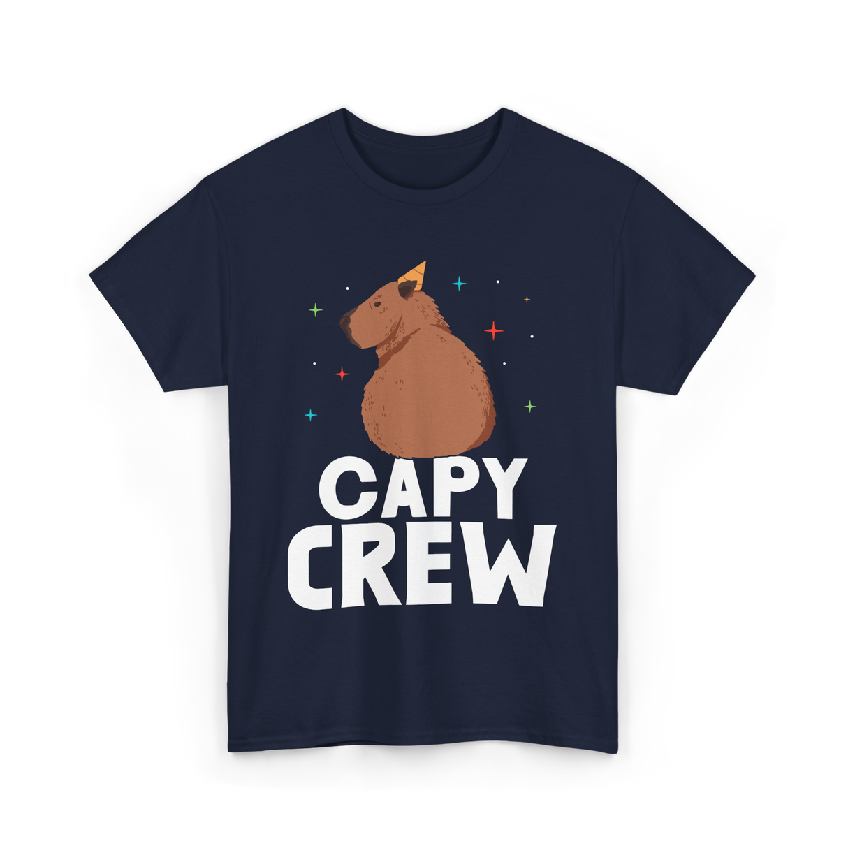 Cute Capybara Capybaras Animal T-Shirt - Navy