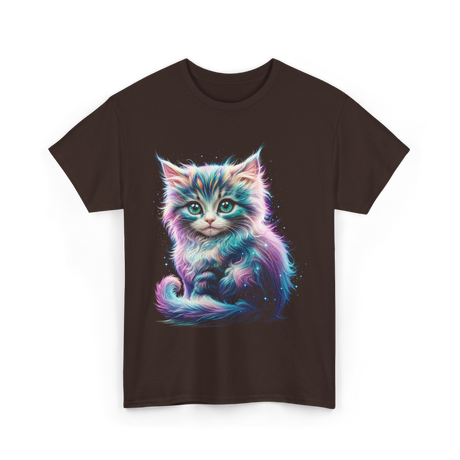 Cute Cat Galaxy Cat T-Shirt - Dark Chocolate