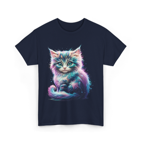 Cute Cat Galaxy Cat T-Shirt - Navy