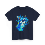 Cute Chihuahua Watercolor Dog T-Shirt - Navy