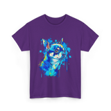 Cute Chihuahua Watercolor Dog T-Shirt - Purple