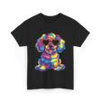 Cute Dog Wearing Glasses Dog T-Shirt - Black