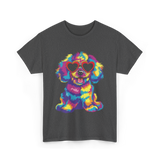 Cute Dog Wearing Glasses Dog T-Shirt - Dark Heather