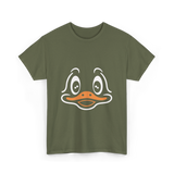 Cute Duck Face Costume T-Shirt - Military Green