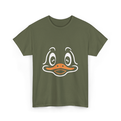 Cute Duck Face Costume T-Shirt - Military Green