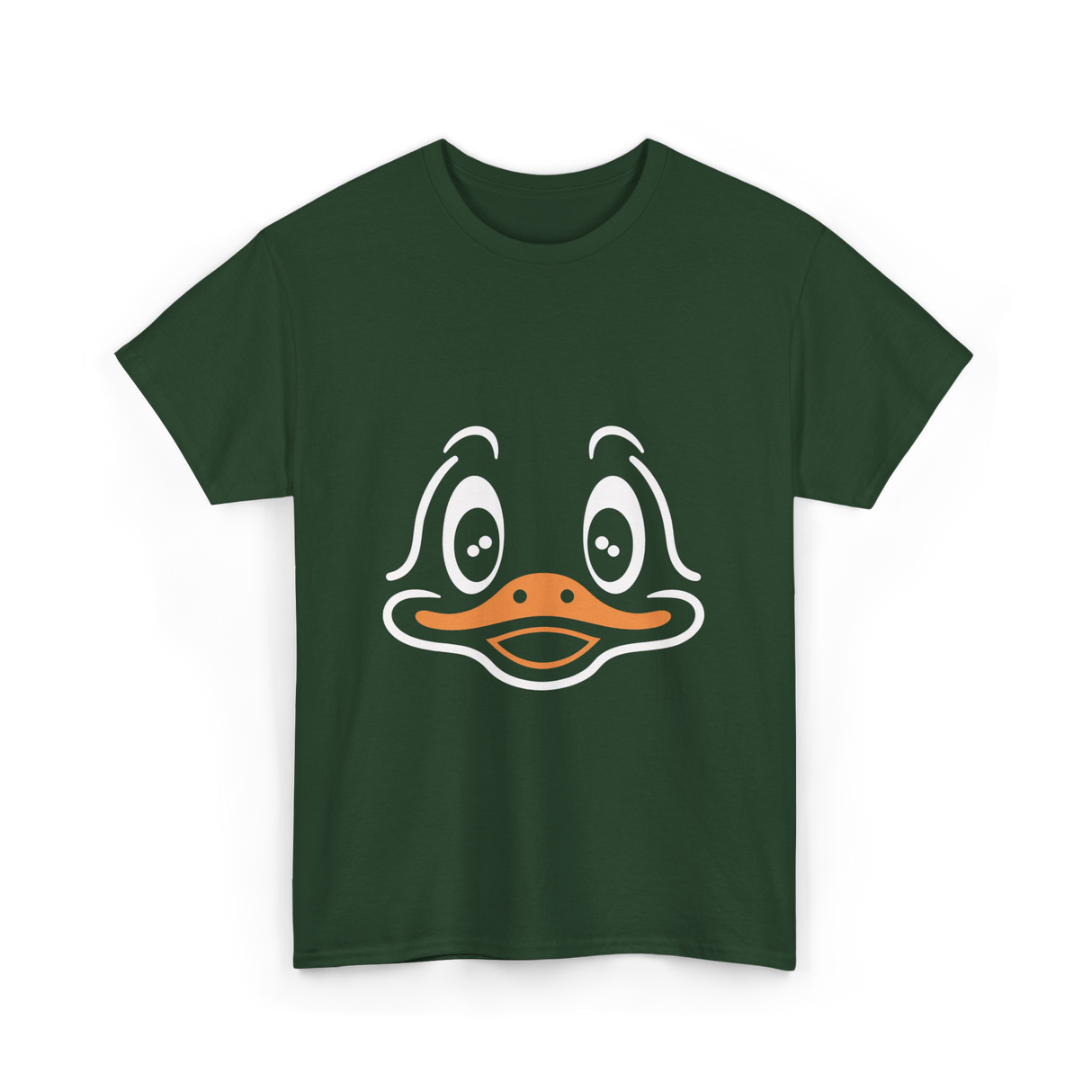 Cute Duck Face Costume T-Shirt - Forest Green