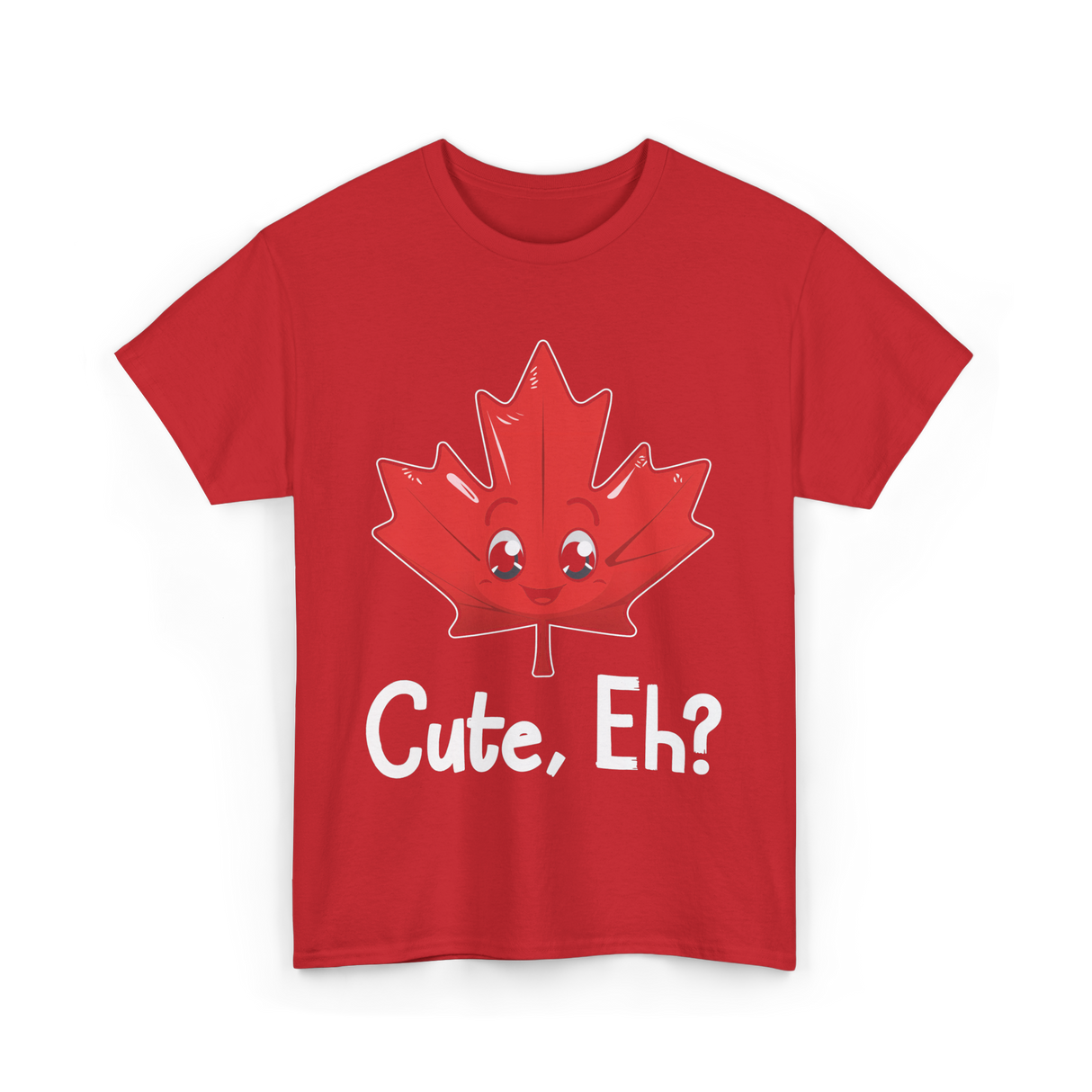 Cute Eh Canada Flag Maple Leaf T-Shirt - Red