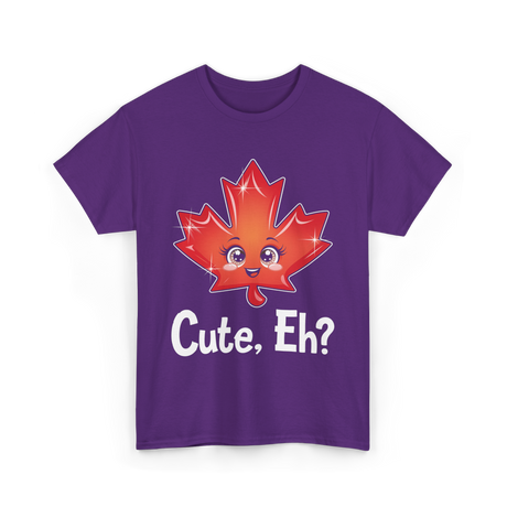 Cute Eh Maple Leaf Canada T-Shirt - Purple