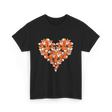 Cute Fox Heart Fox T-Shirt - Black