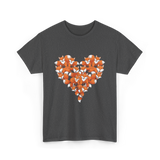 Cute Fox Heart Fox T-Shirt - Dark Heather