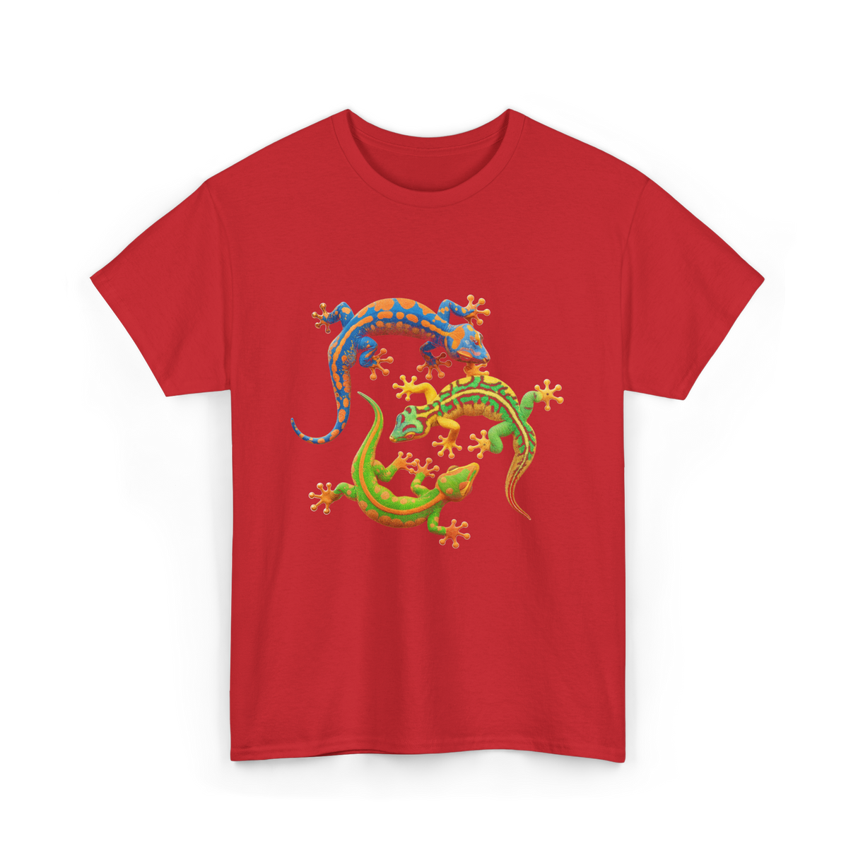 Cute Gecko Wildlife Lizard T-Shirt - Red